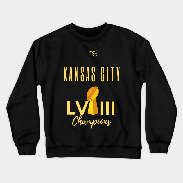 Kansas City LVIII Championship Tee Crewneck Sweatshirt by Buy Rite Merch